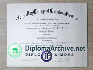 John Jay College of Criminal Justice diploma