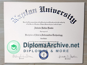 Kaplan University diploma