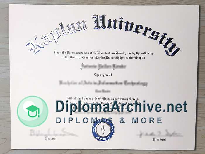Kaplan University diploma