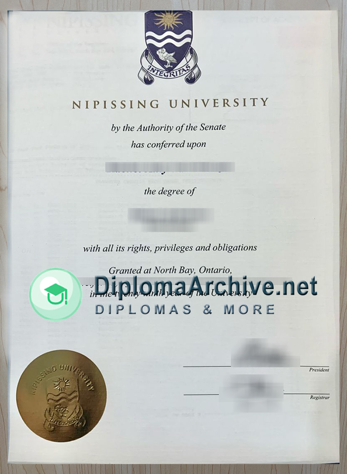 Nipissing University diploma