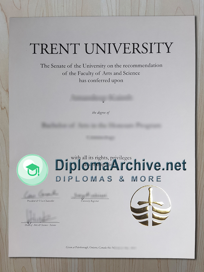 Trent University diploma