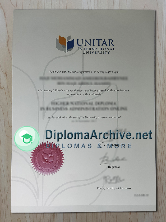 UNITAR International University diploma