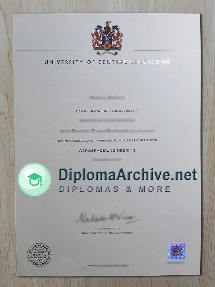 University of Central Lancashire diploma