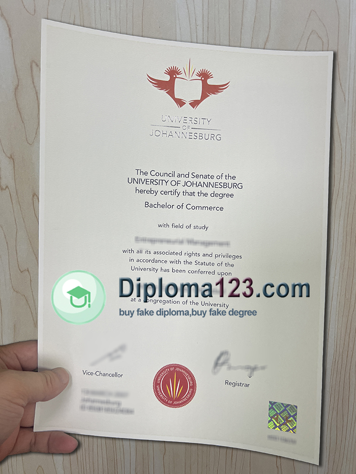 University of Johannesburg diploma