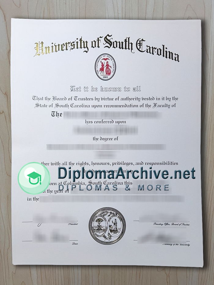 University of South Carolina degree