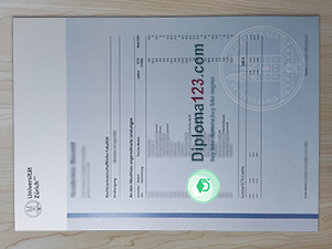 University of Zurich transcript
