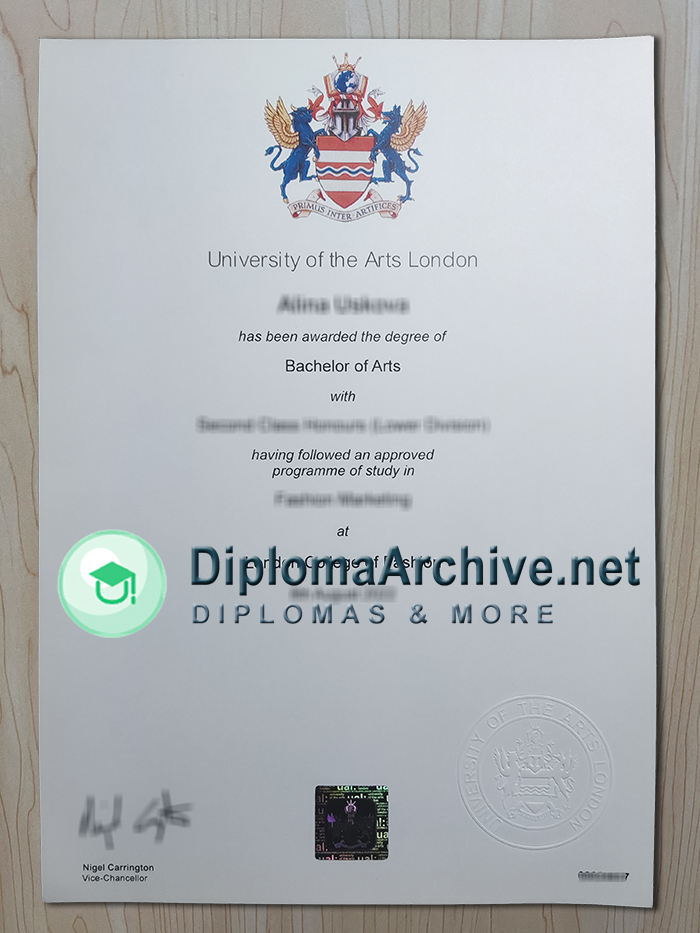 University of the Arts London diploma