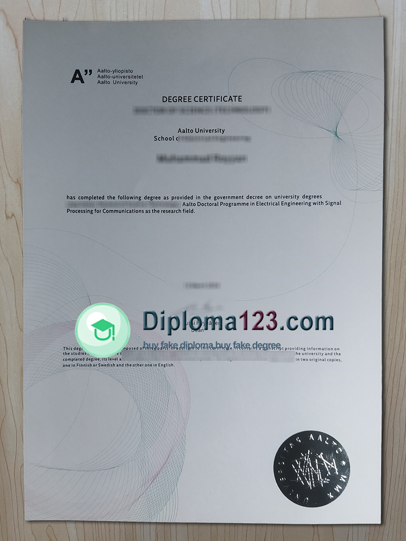 Aalto University diploma