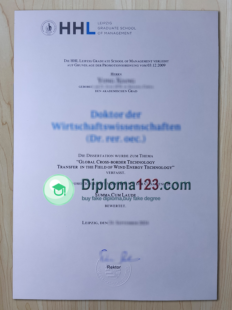 HHL Leipzig Graduate School of Management diploma