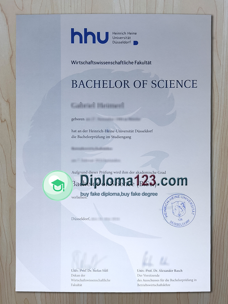 Heinrich Heine Universität Düsseldorf Urkunde